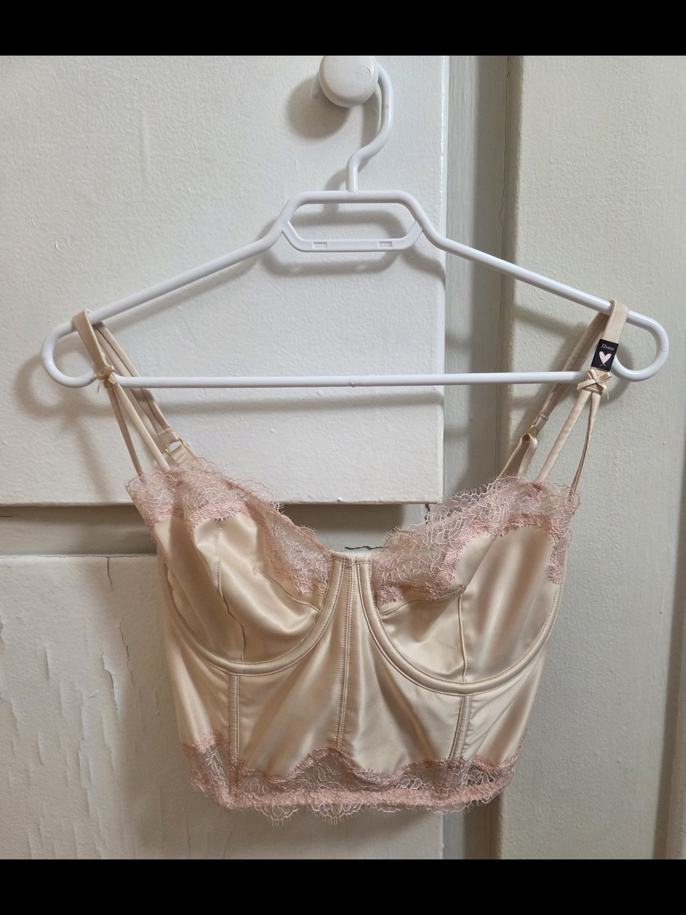 Vintage Victoria's Secret Satin Longline Corset Top 32DDD
